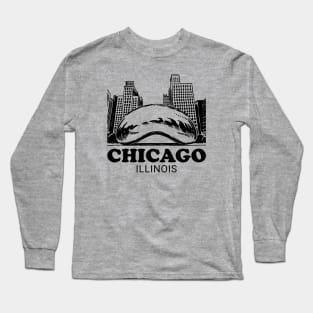 Chicago Reflective Bean Long Sleeve T-Shirt